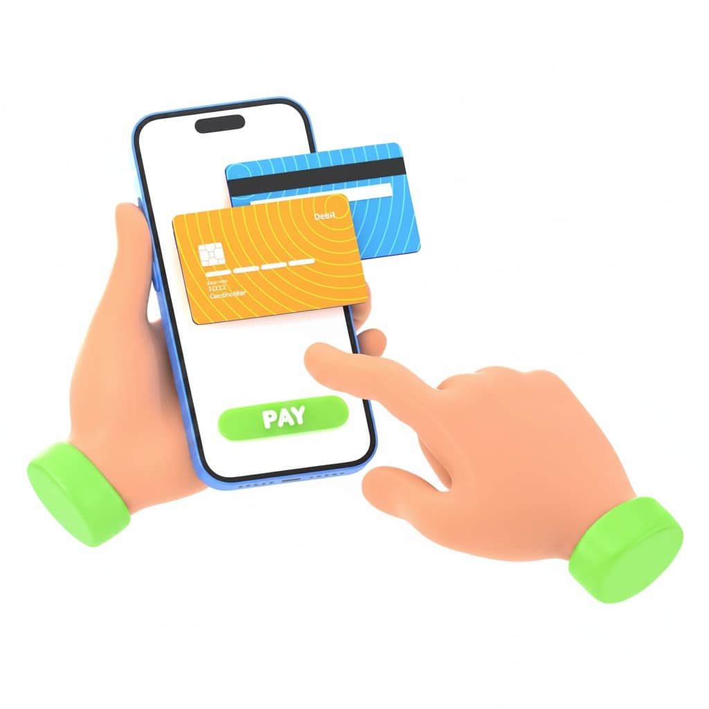 Paying on a phone